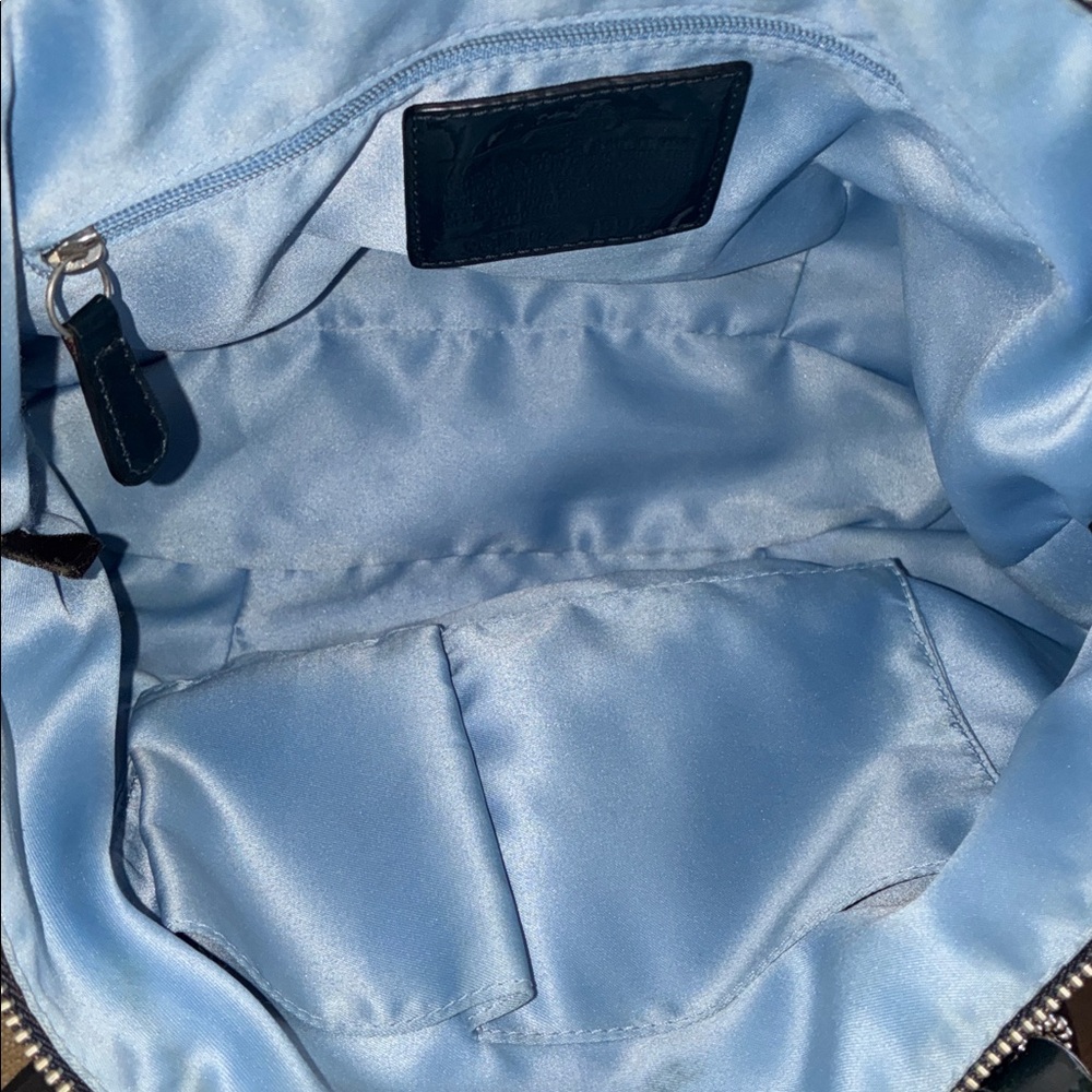 Coach Navy Madison Sophia Patent Leather Satchel - Picture 8 of 12